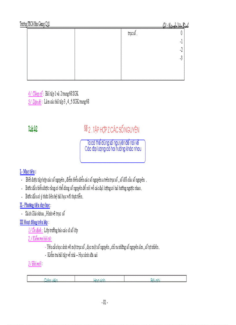 image for page Giáo án toán 6 cực hay