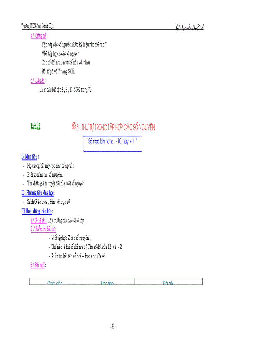 image for page Giáo án toán 6 cực hay