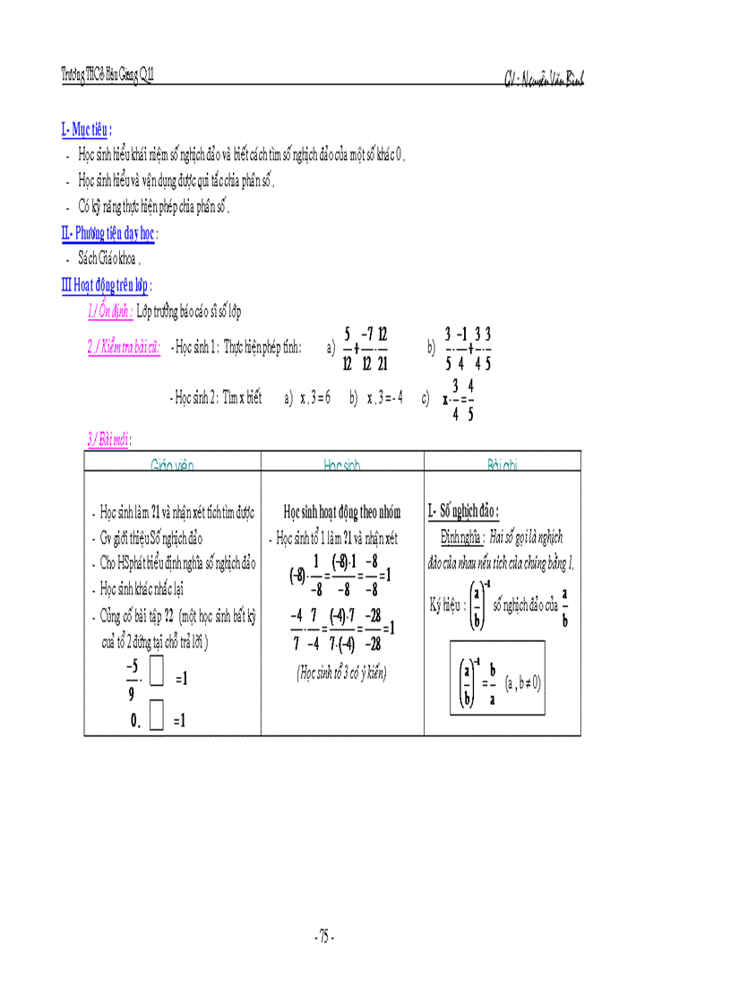 image for page Giáo án toán 6 cực hay