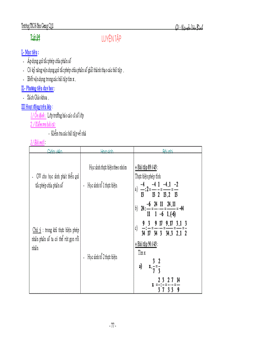 image for page Giáo án toán 6 cực hay