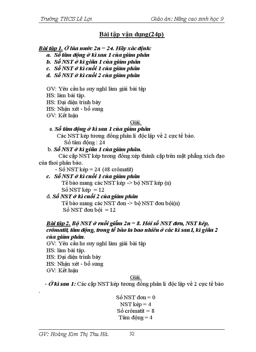 image for page Giáo án tự chọn nâng cao sinh học 9