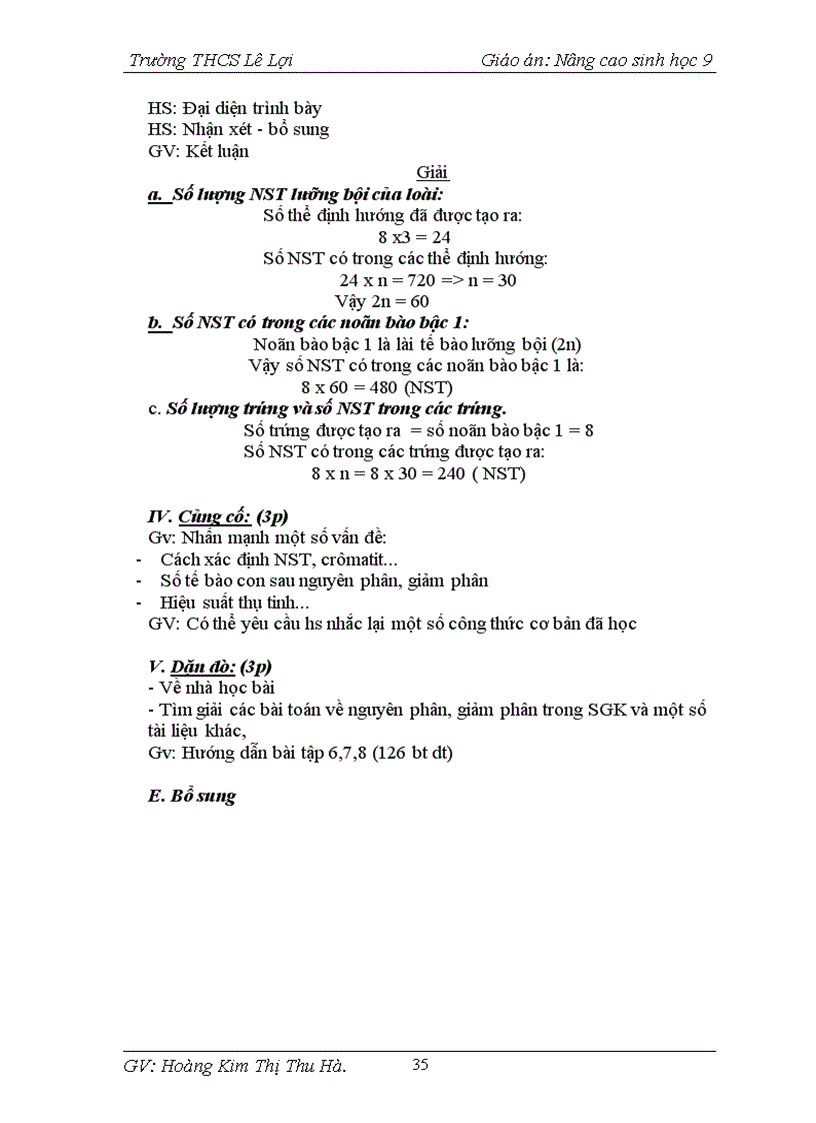 image for page Giáo án tự chọn nâng cao sinh học 9