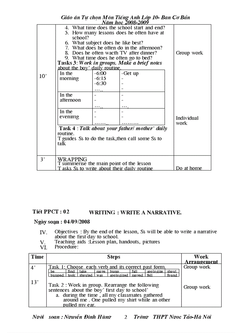 image for page Giao an tu chon TA 10