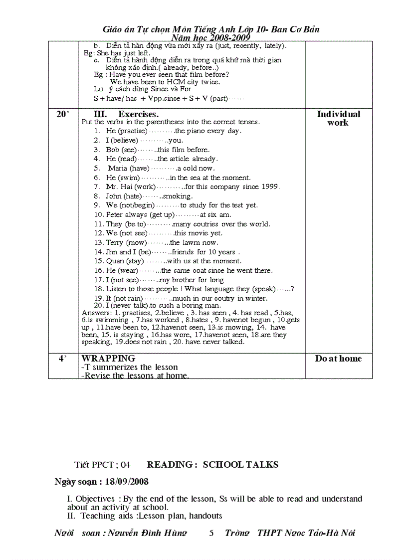 image for page Giao an tu chon TA 10