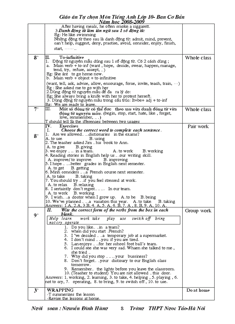 image for page Giao an tu chon TA 10