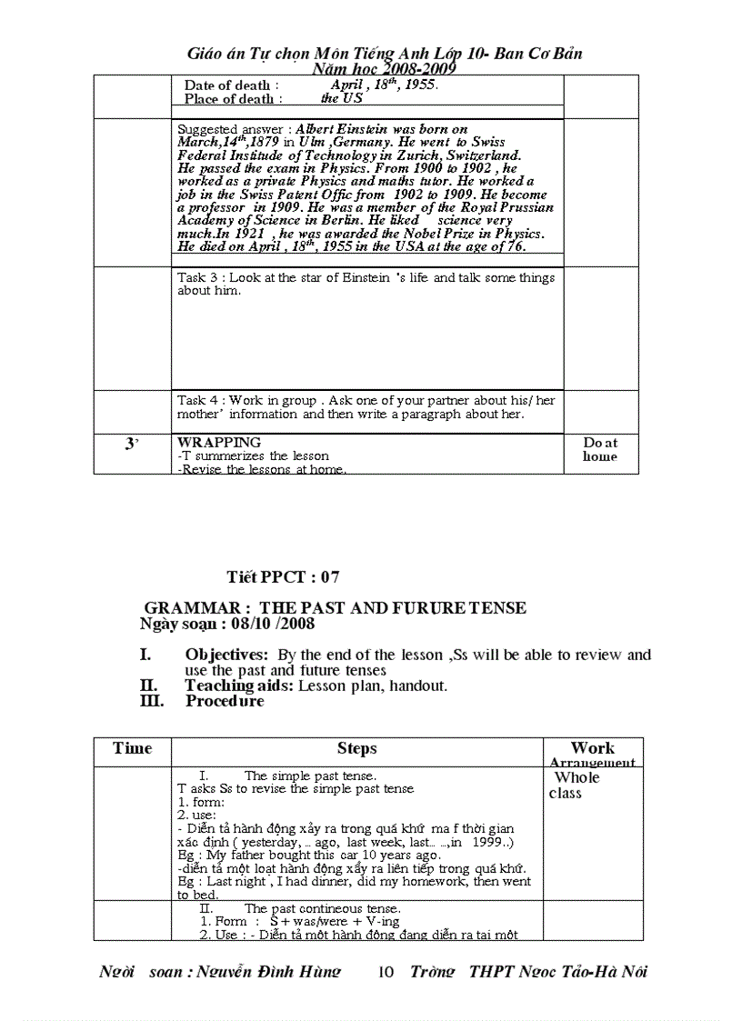 image for page Giao an tu chon TA 10