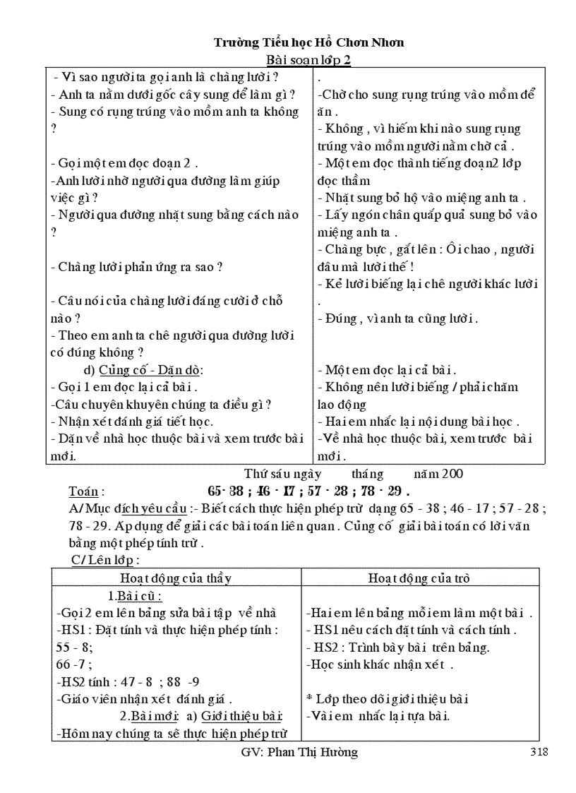image for page Giáo án tuần 13 lớp 2 CKT