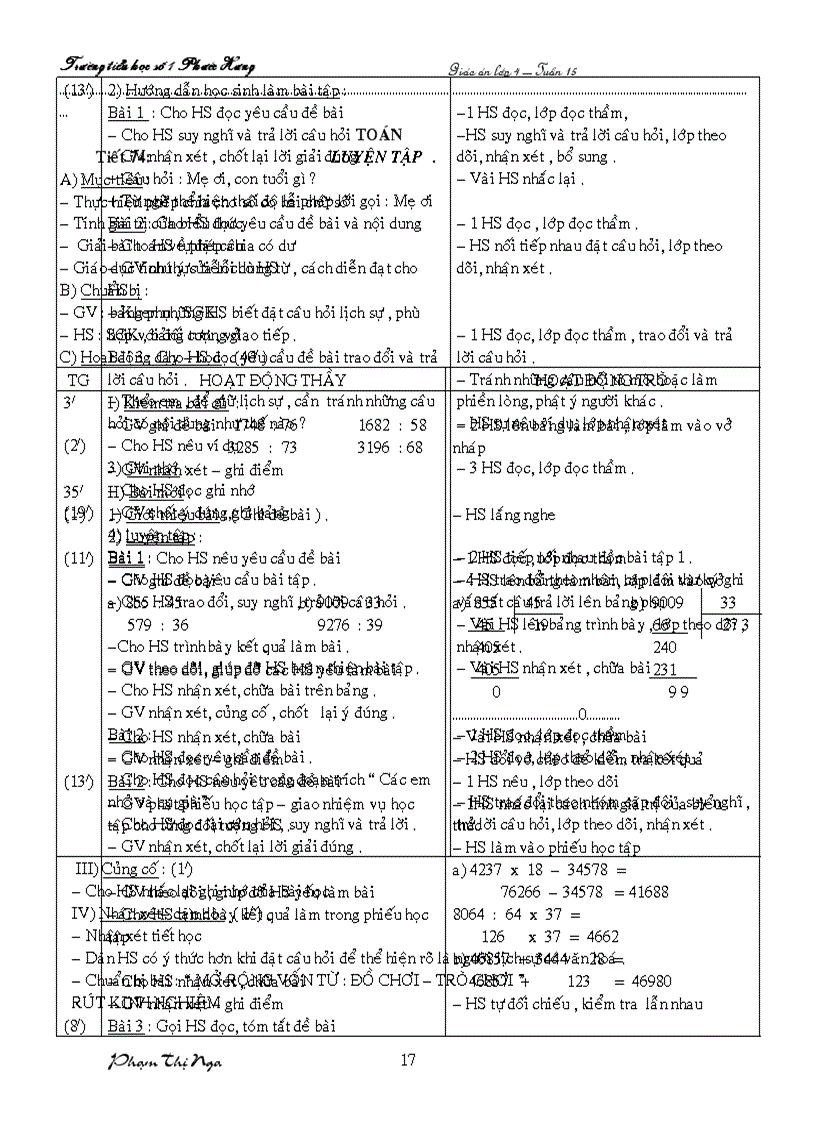 image for page Giáo án tuần 15 lớp 4
