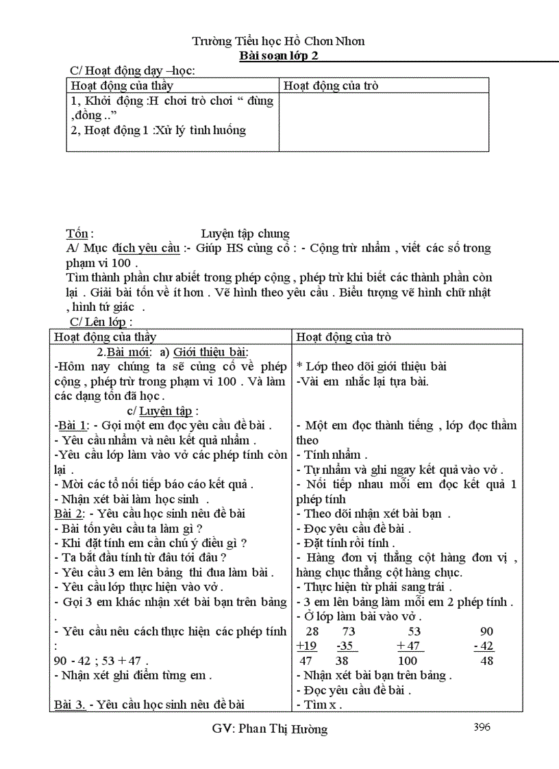 image for page Giáo án tuần 17 lớp 2 CKT