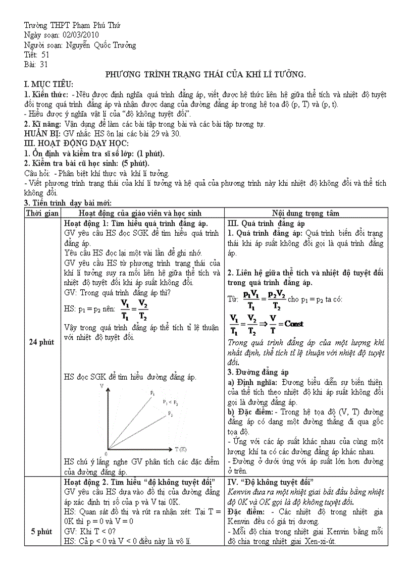 image for page Giáo án vật lí 10 tiết 51