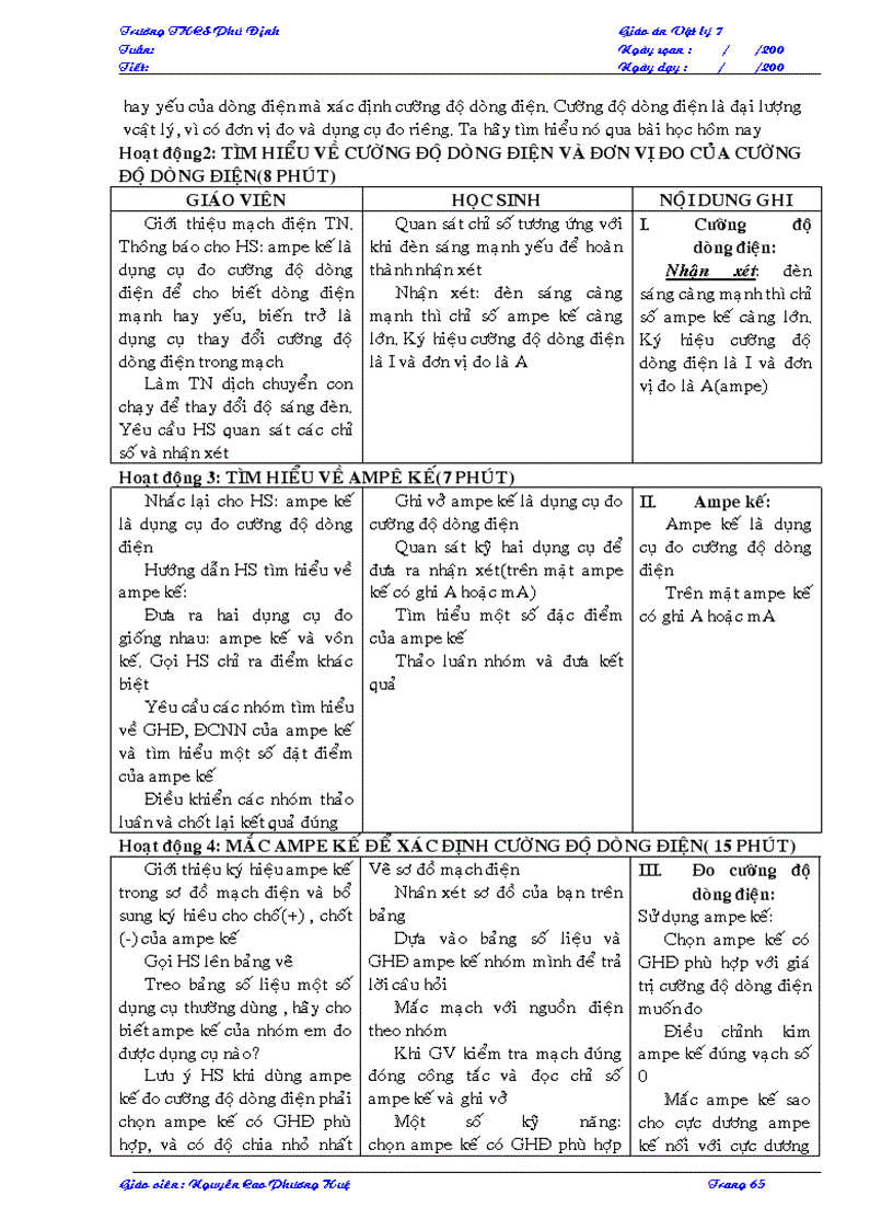 image for page Giao an vat li 7