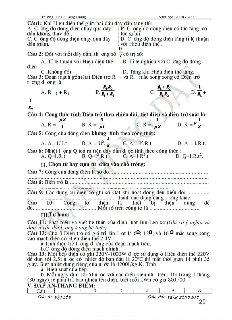 image for page Giao an vat li 9