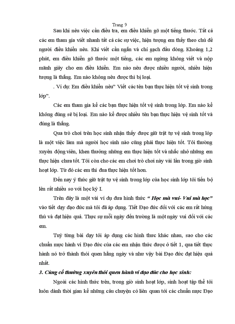 image for page Giáo dục đạo đức HS qua tiết thực hành đạo đức