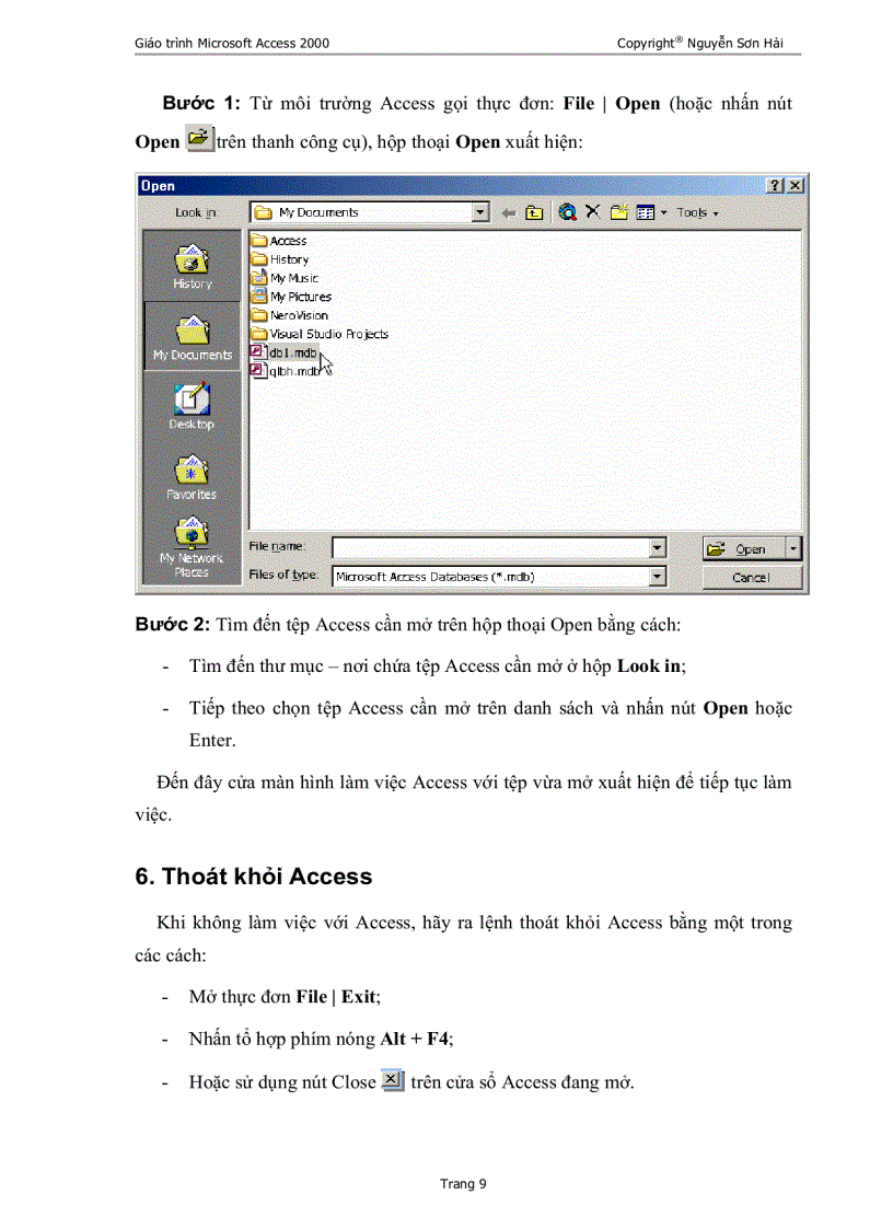 image for page Giáo trình Access2000