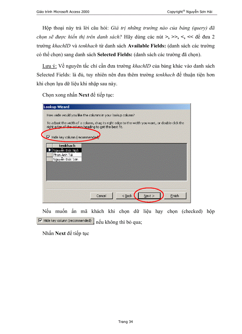 image for page Giáo trình Access2000