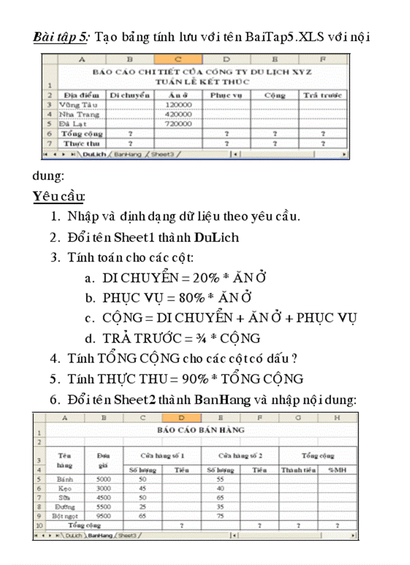 image for page Giao trinh Excel 2003 tron bo Co bai tap doc