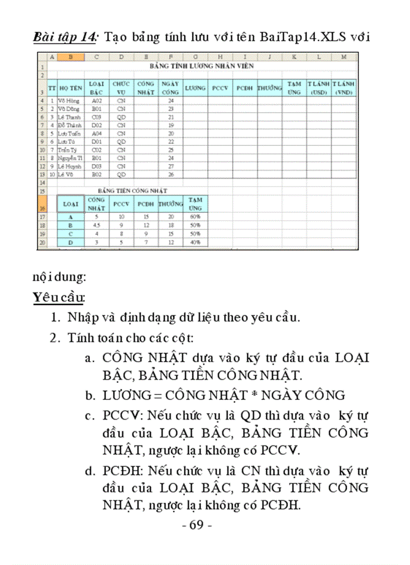 image for page Giao trinh Excel 2003 tron bo Co bai tap doc