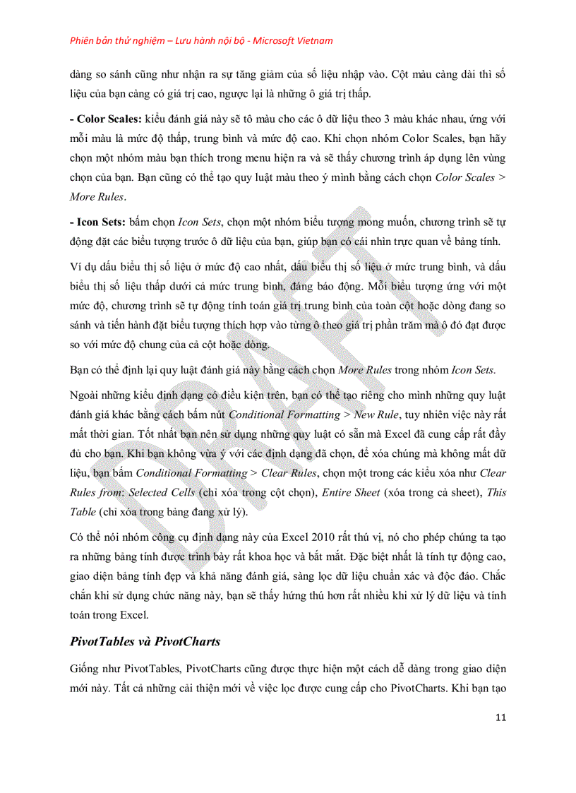 image for page Giáo trình Excel 2010 Microsoft Việt Nam