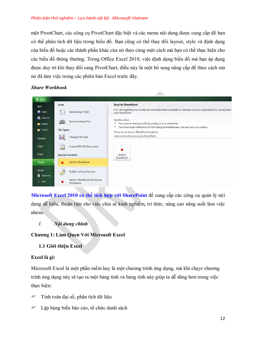 image for page Giáo trình Excel 2010 Microsoft Việt Nam