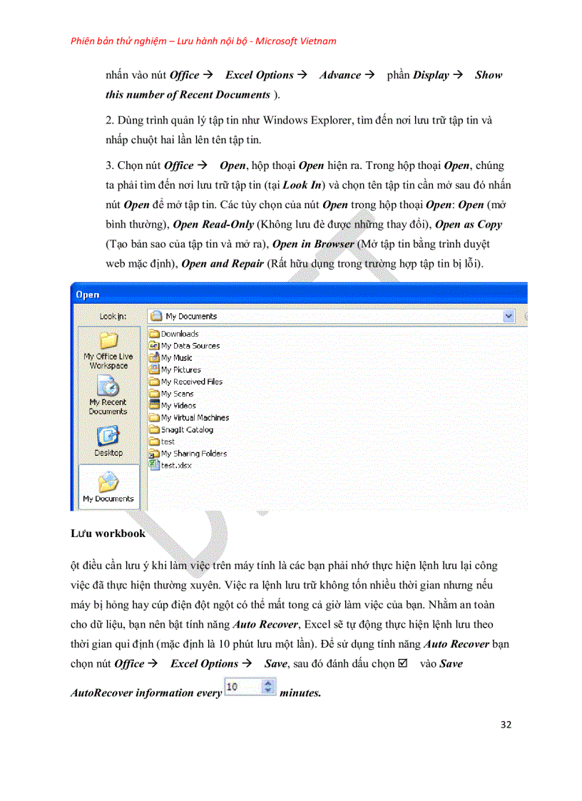 image for page Giáo trình Excel 2010 Microsoft Việt Nam