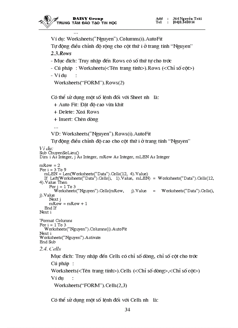 image for page Giao trinh Excel