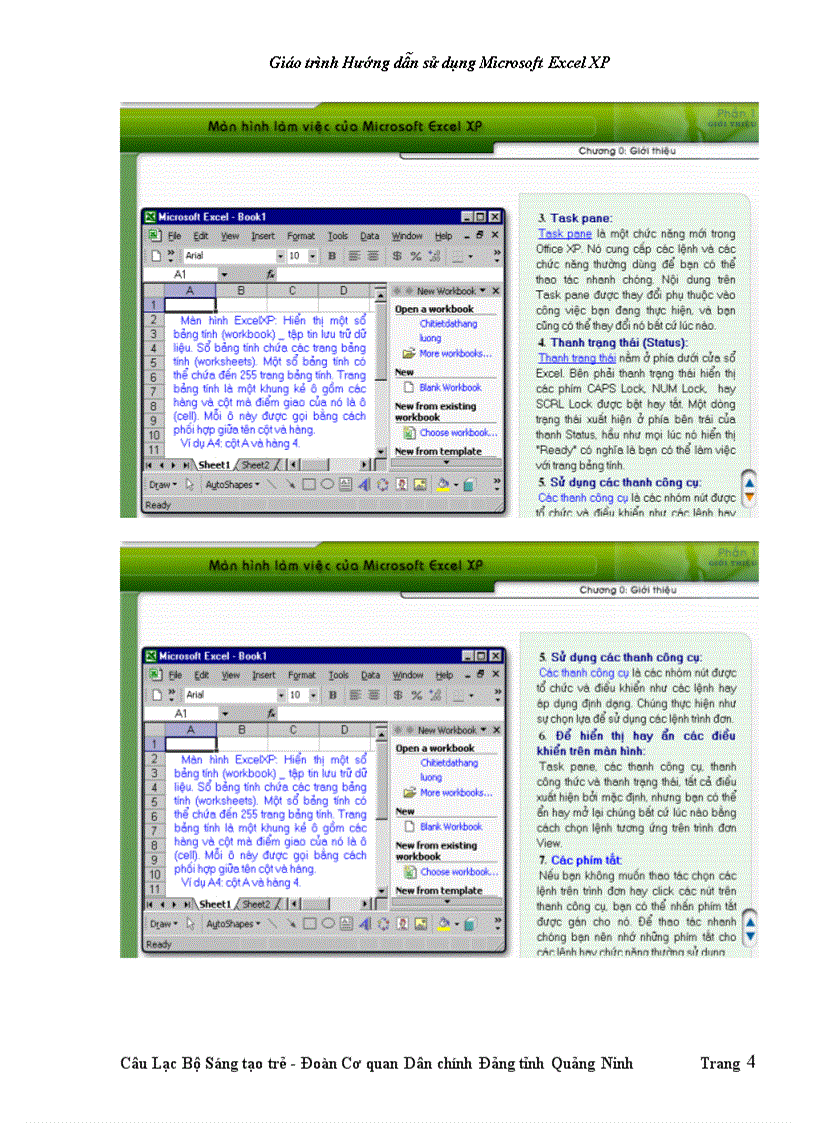 Giáo trình hướng dẫn sử dụng Exel XP
