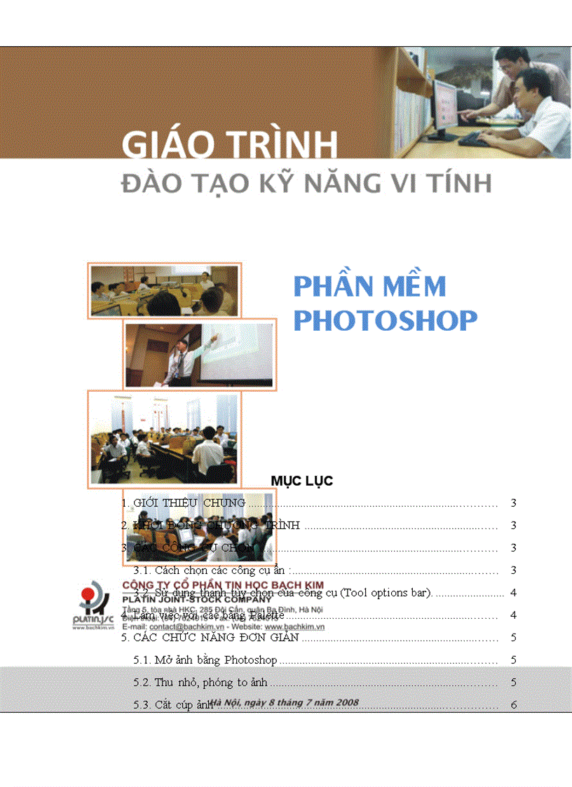 image for page Giáo trình hướng dẫn sử dụng phần mềm Photoshop
