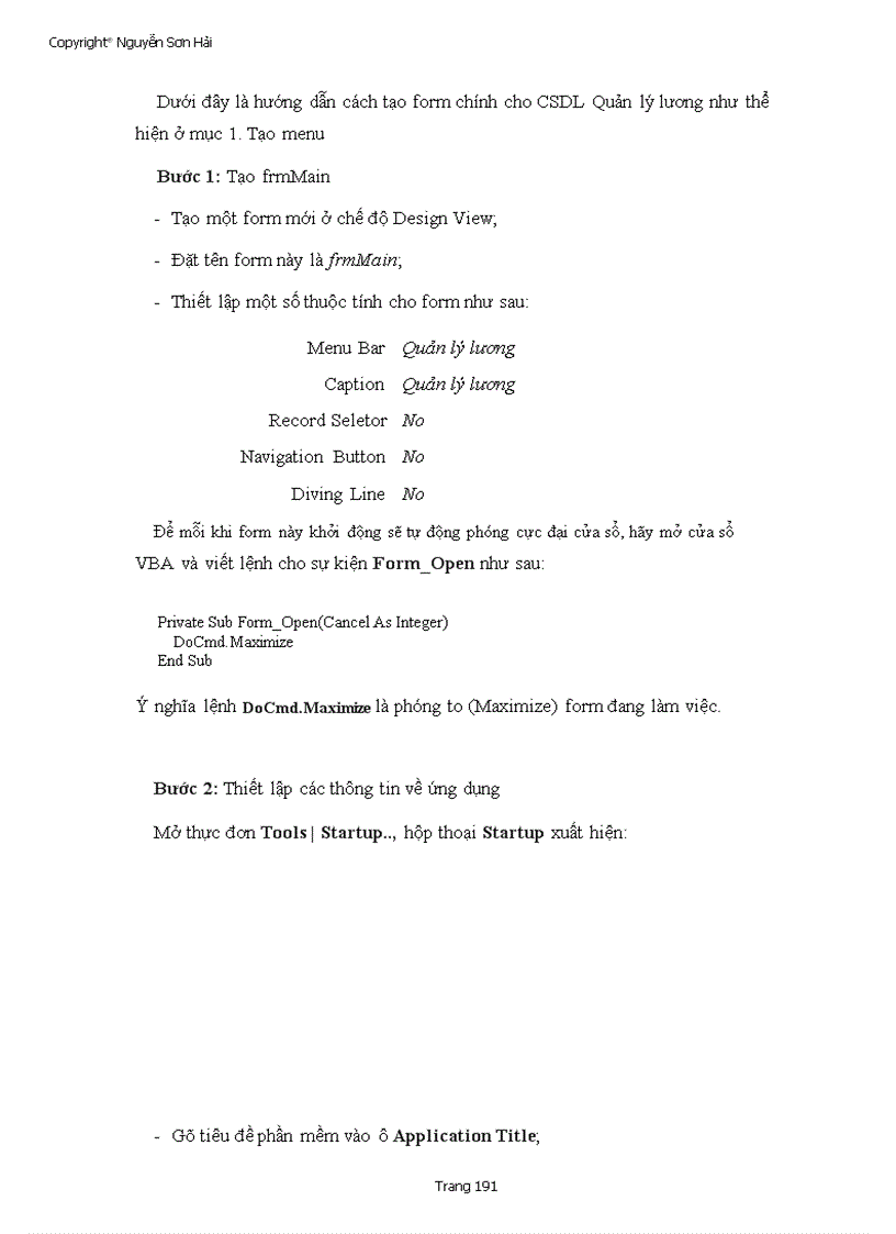 image for page Giao trinh Microsoft Access 2000