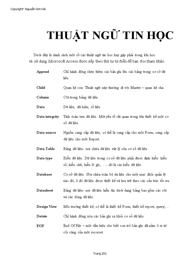 image for page Giao trinh Microsoft Access 2000