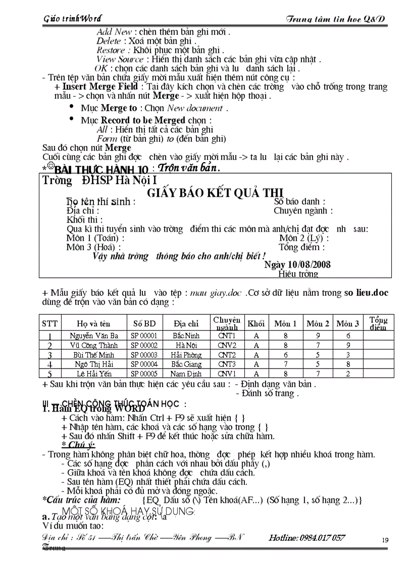 image for page Giáo trình Microsoft Word kèm bài tập thực hành