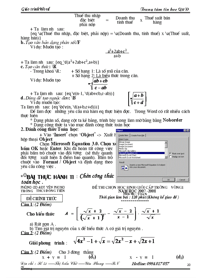 image for page Giáo trình Microsoft Word kèm bài tập thực hành