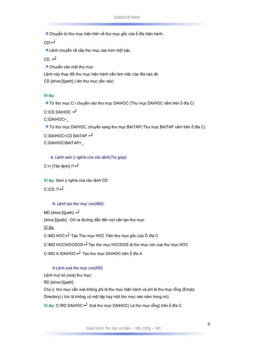 image for page Giáo trình MS DOS