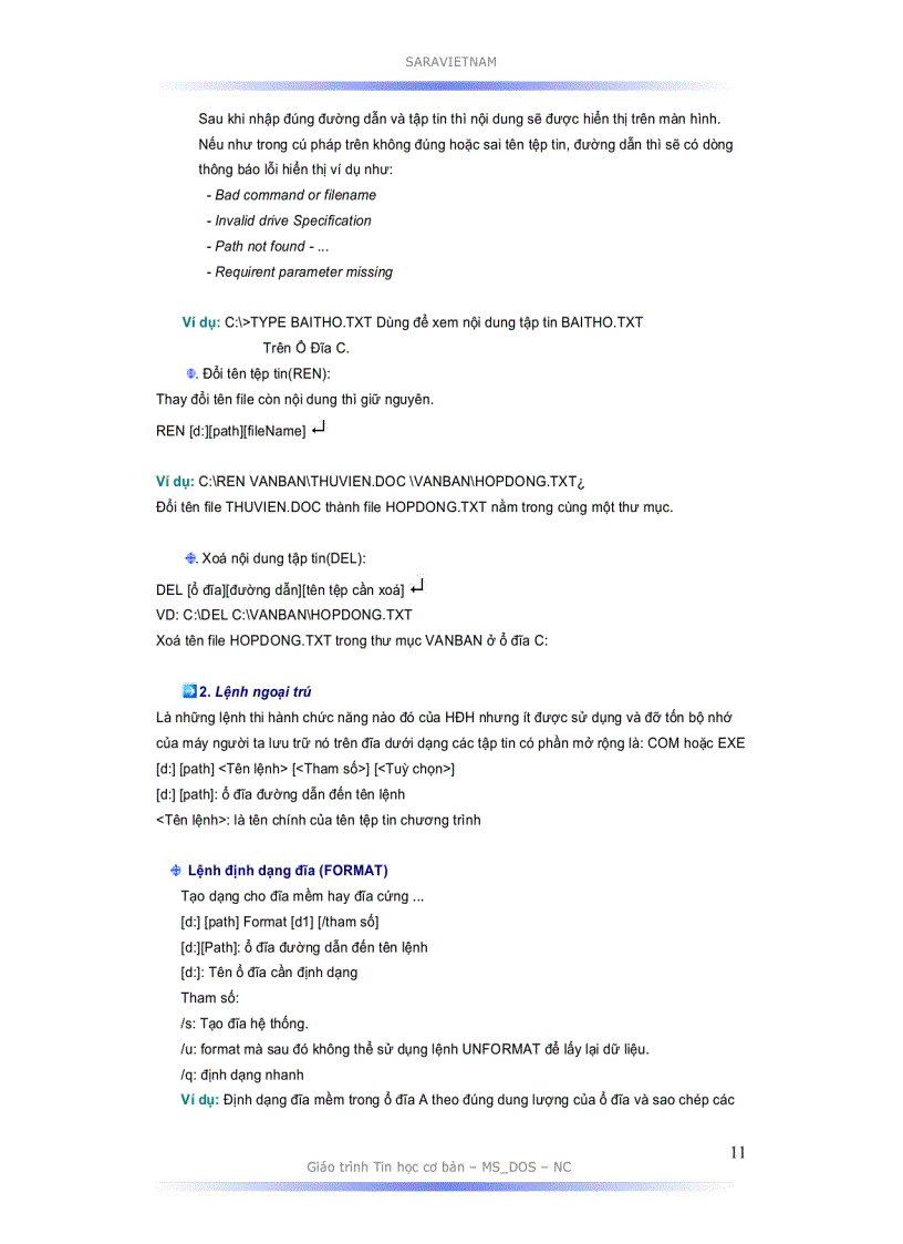 image for page Giáo trình MS DOS