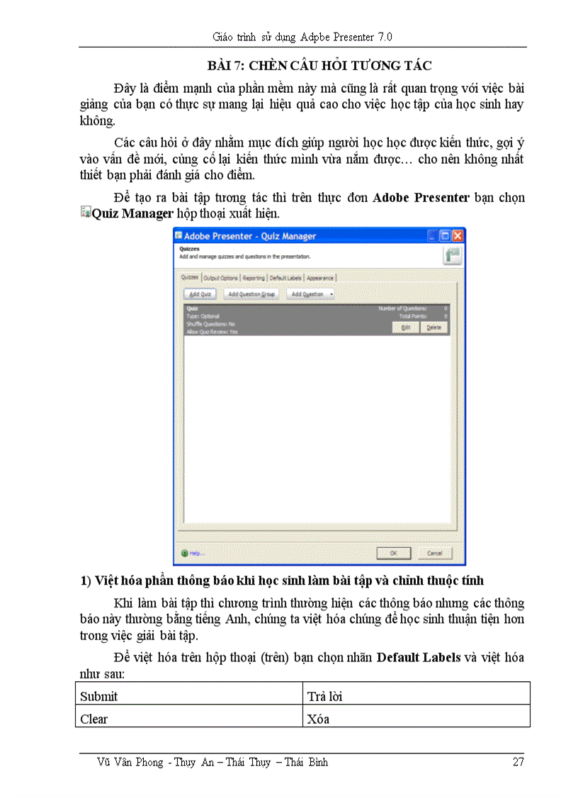 image for page Giáo trình Presenter 7 0 để thiết kế E learning