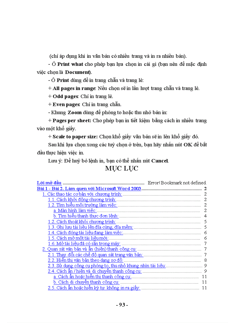 image for page Giáo trình soạn thảo văn bản Word 2003