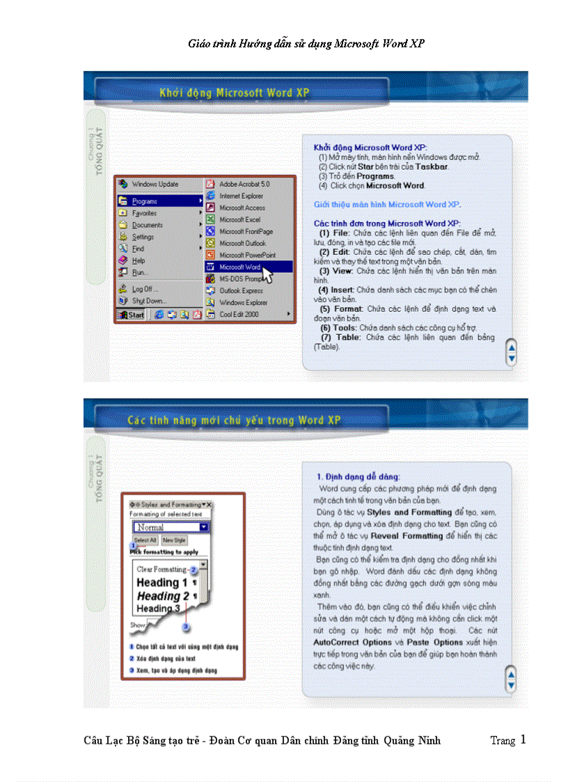 image for page Giáo trình sử dụng Word XP