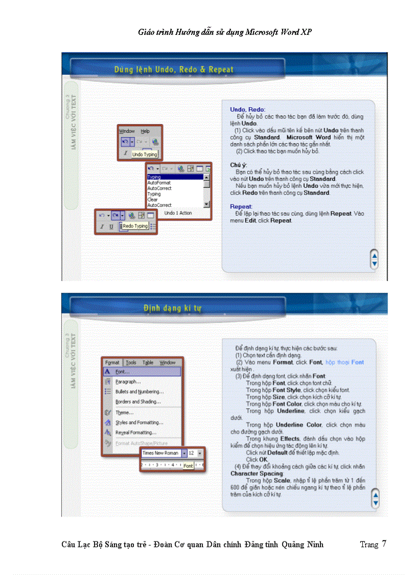 image for page Giáo trình sử dụng Word XP