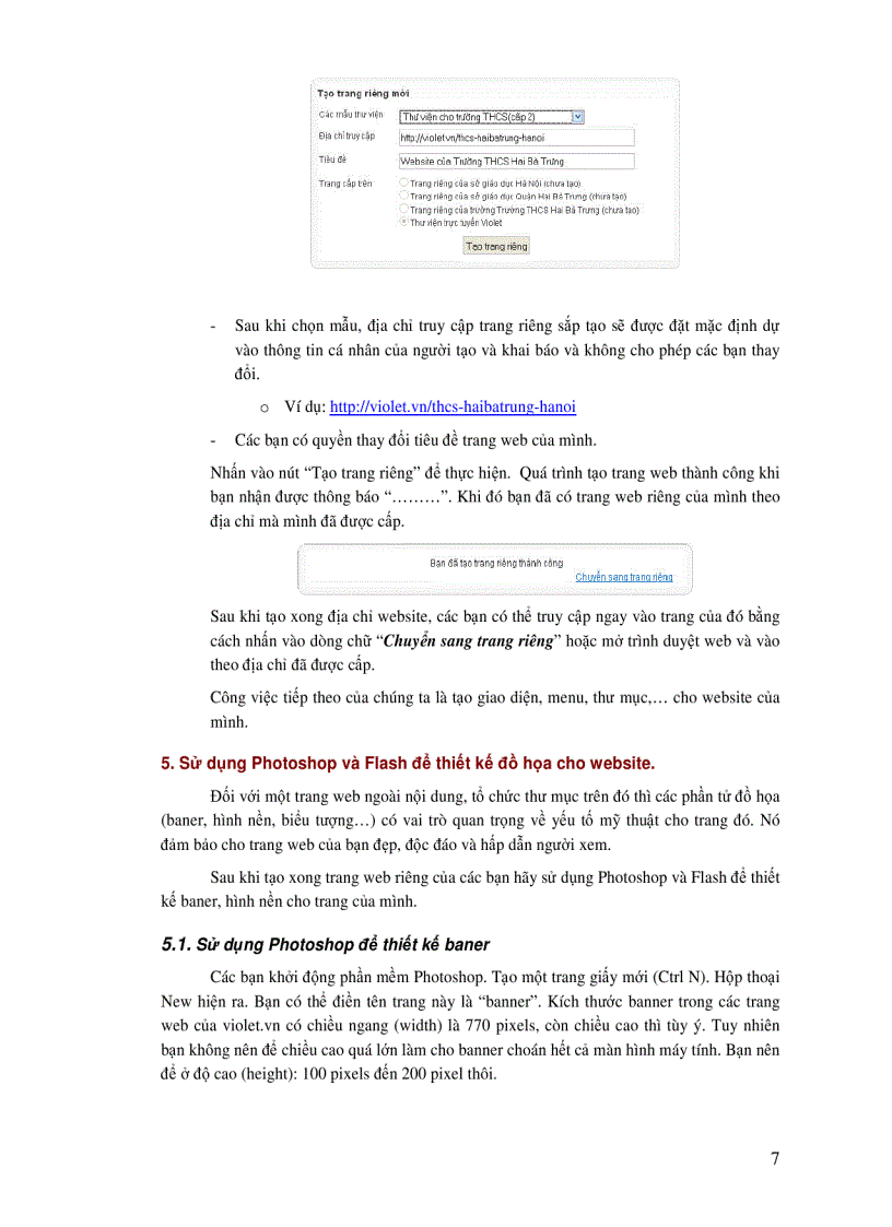 image for page Giáo trình tạo website