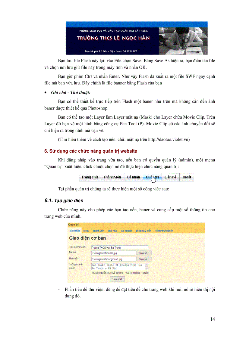 image for page Giáo trình tạo website