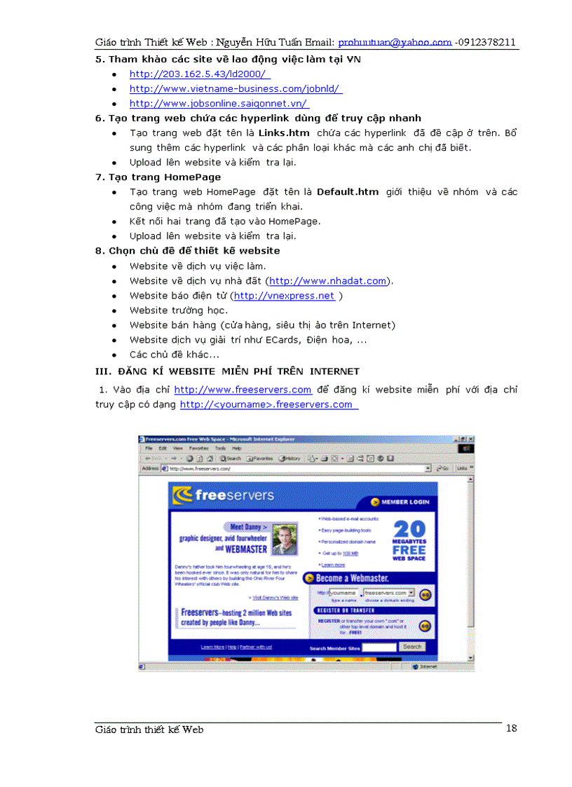 image for page Giáo trinh thuyêt kế web