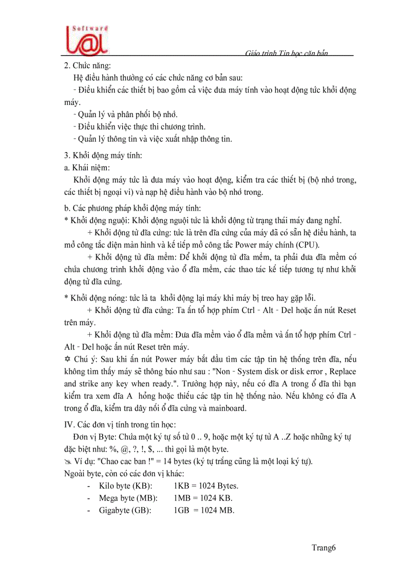 image for page Giao trinh tin hoc can ban 2