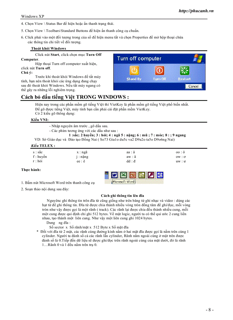 image for page Giáo trình Windows XP