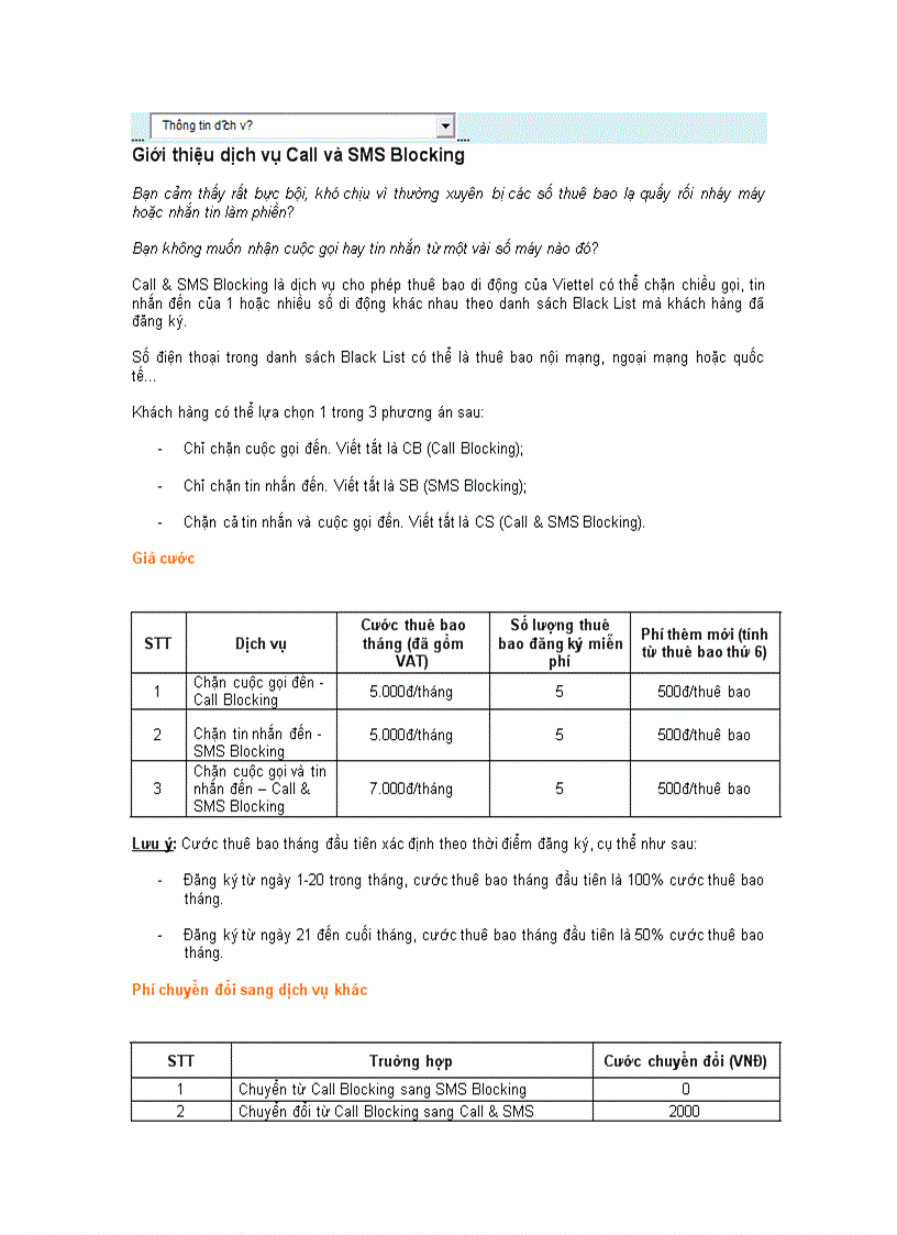 image for page Giới thiệu dịch vụ Call và SMS Blocking