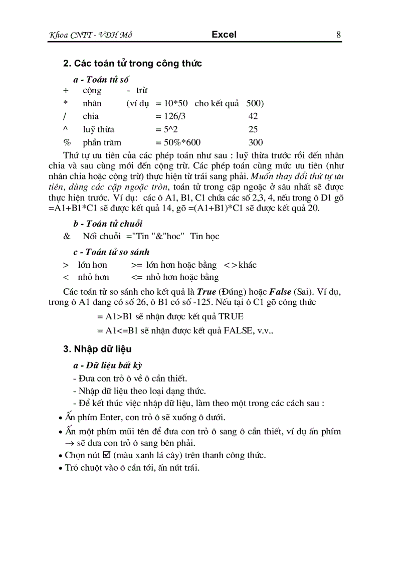 image for page Giới thiệu Excel