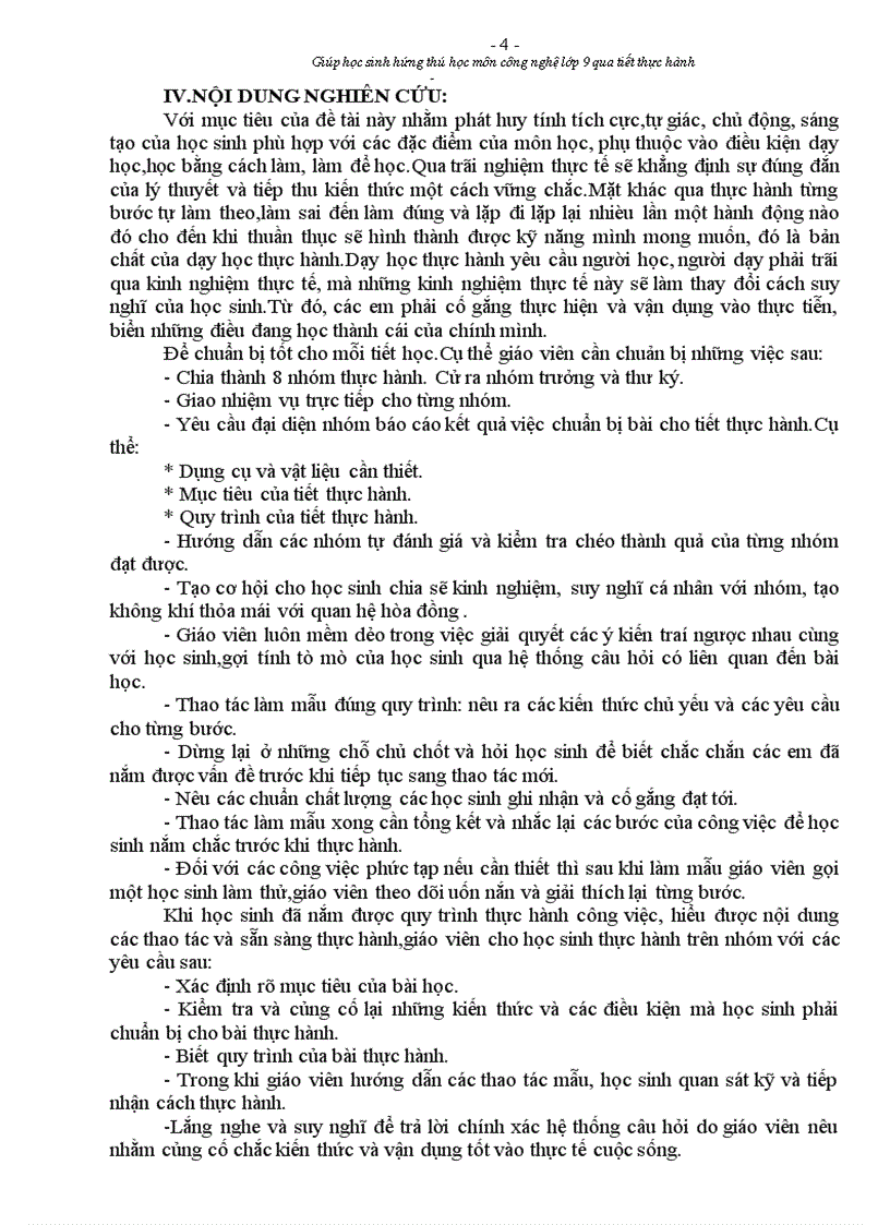 image for page Giúp HS hứng thú học môn công nghệ 9