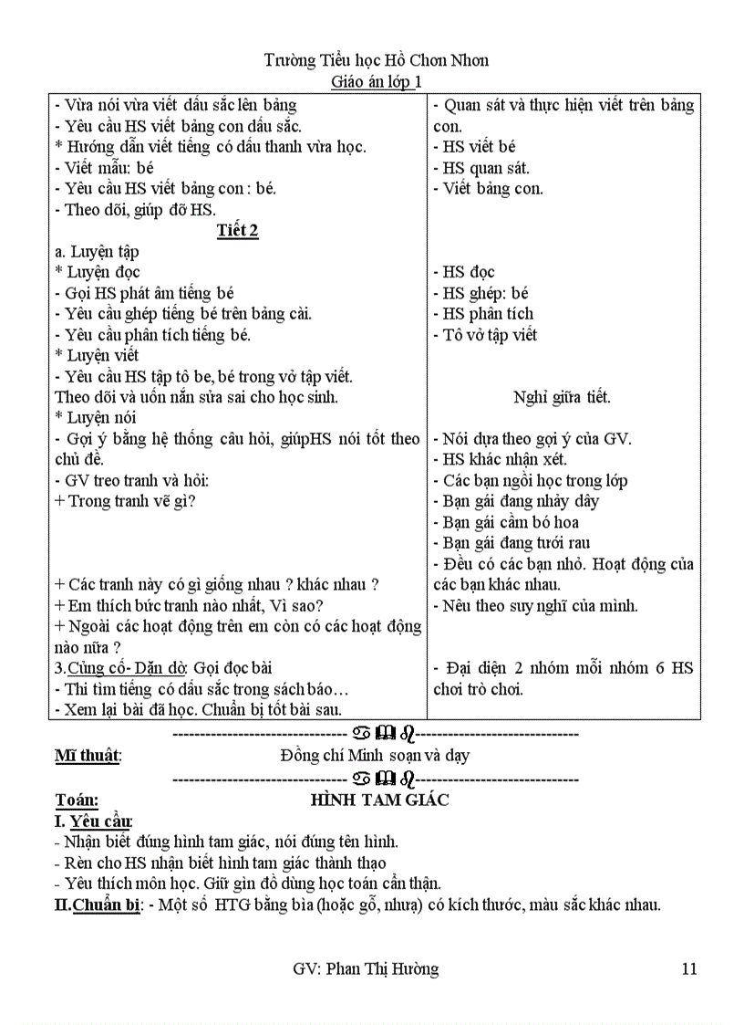 image for page Giáo án lớp 1 tuần 1 1