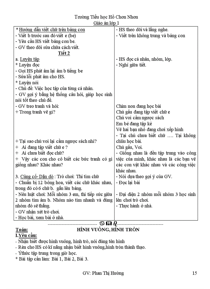 image for page Giáo án lớp 1 tuần 1 1