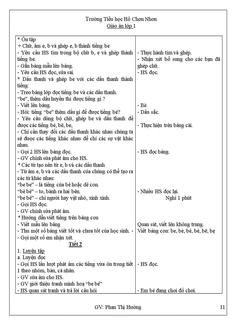 image for page Giáo án lớp 1 tuần 2 1