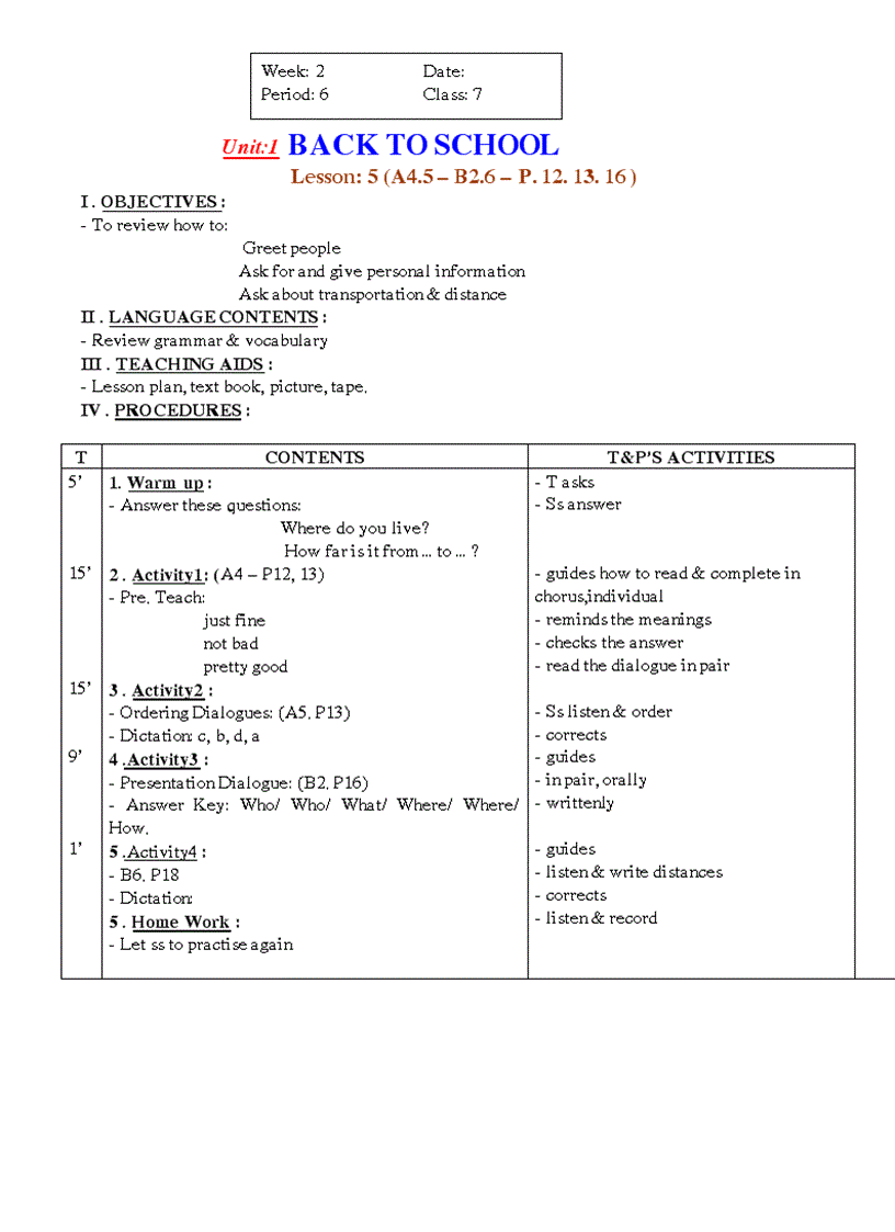 image for page Giáo án tiếng anh 7 1