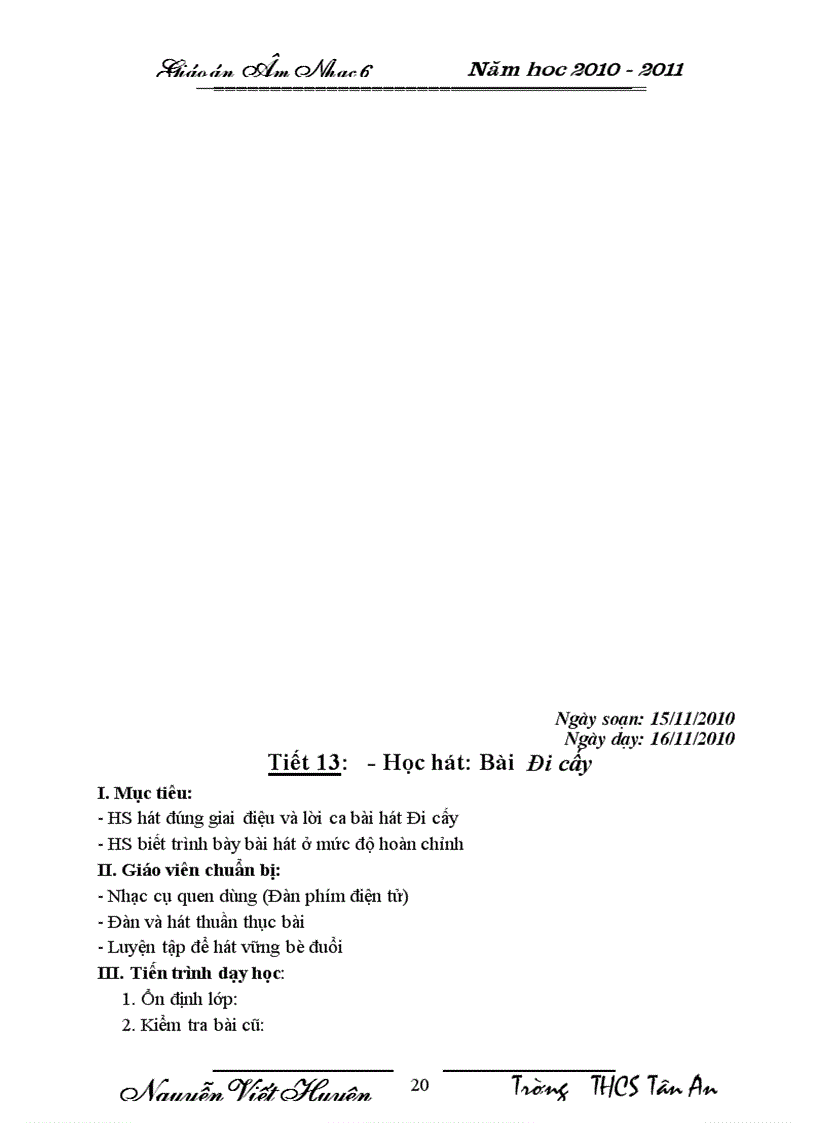 image for page Giáo án âm nhạc 6 1